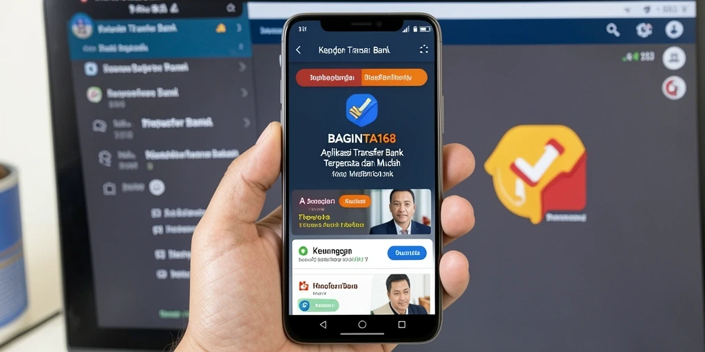 Antarmuka sederhana dan intuitif dari aplikasi Transfer Bank BAGINTA168.