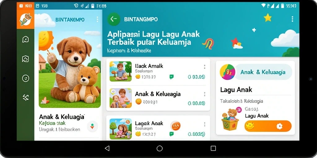 Tampilan antarmuka aplikasi BINTANGMPO yang ceria dan interaktif.