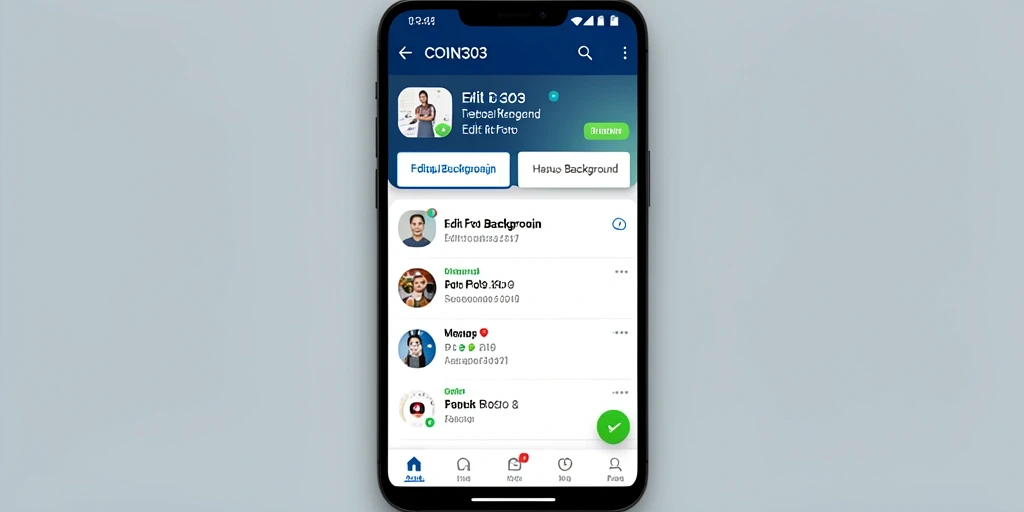 Antarmuka COIN303 yang sederhana untuk menghapus background foto.