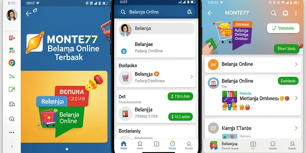 Tampilan antarmuka <strong>MONTE77</strong> yang menarik dan fungsional untuk Belanja Online.