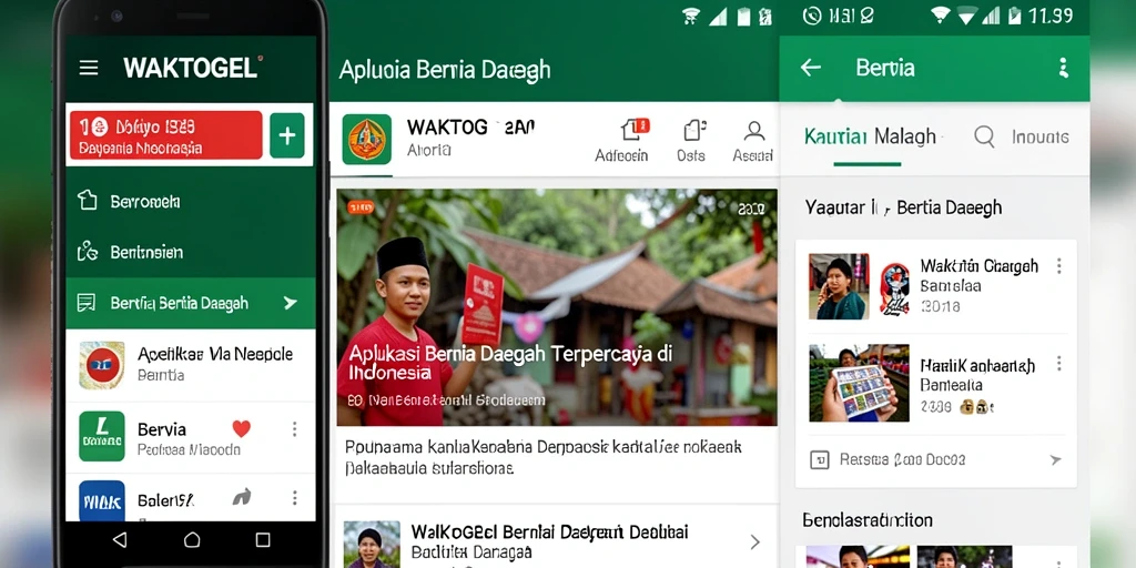 Tampilan antarmuka aplikasi WAKTOGEL yang menarik dan informatif.